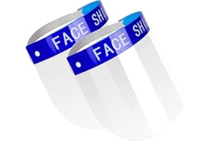 Shatchi Safety Full Protection Cap, Wide Visor, Durable, Anti-Fog, Lightweight, Adjustable, Transparent