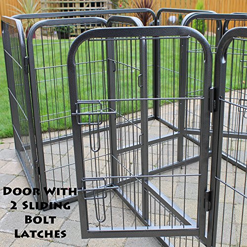 RayGar-Double-Heavy-Duty-Strong-Large-L105-x-W70-x-H70cm-Pet-Dog-Cat-Cage-Pen-Fence-Whelping-Kennel-Enclosure-New