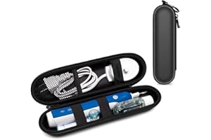 FiTspi Etui podróżne na elektryczną szczoteczkę do zębów Oral-B Pro, czarne (etui podróżne na elektryczną szczoteczkę do zębów, 4-10 przegródek), Czarny, Etui podróżne na elektryczną szczoteczkę do