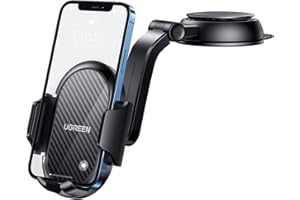 UGREEN Support Téléphone Voiture Ventouse Pare Brise Porte Smartphone Voiture Tableau Bord Pose Voiture Rotation 360 Degrés Compatible avec iPhone 15 14 Plus Pro Max Galaxy S24 S23 S22 Ultra Plus