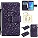 Produktbild für Samsung J1 (2016) J120 Geprägte Muster Handy PU Leder Silikon Schutzhülle Handy case Book Style Portemonnaie Design für Samsung Galaxy J1 (2016) J120 + Schlüsselanhänger/*13 (4)