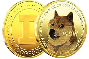 HARPIMER Monedas Dogecoin Moneda Doge Moneda Conmemorativa Moneda Coleccionable de Edición Limitada con Estuche Protector 1PCS