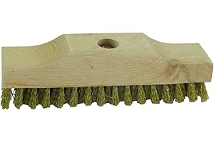 bauCompany24 Messing-Schrubber 220 x 60 x 25 mm, ohne Stiel, Gelb