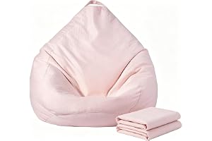 Oversized Soft Bean Bag Chair Cover 80x90cm Lazy Lounger Couch Washable Removable Cover Stuffed Animal Storage for Indoor Liv
