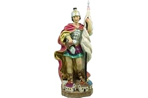 FUN UNLIMITED Heiligenfigur, Heiliger Florian, Sankt Florian, Schutzpatron, Florian von Lorch Höhe 35 cm – handbemalen