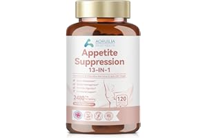 AORUILIA Appetite Suppressants for Women, 13 in 1 Fat Burner 2480mg Natural Formula with White Kidney Bean Extract, Glucomannan, Apple Cider Vinegar, Vitamins B6 & B12, Green Tea Extract, 120 Capsules