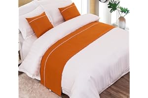 GZQIAWY Bedspreads Bed Runner Throw Bedding Single Queen King Bed Cover Towel Home Hotel Decorations,orange,45cm Cushion Cover+Pillow (1 Set)