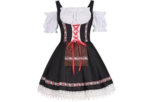 Générique Tysk oktoberfest, karneval, maskeraddräkt, set för kvinnor, bayersk kjol