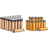 Amazon Basics Batterie alcaline AAA 1.5 Volt, Performance, confezione da 36 & Batterie alcaline AA 1.5 Volt, Performance, con