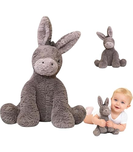 Heunec My Little Murpyh Plush Donkey - Grey GRS/PET Recycled Material Stuffed Animal, 20cm - View #3