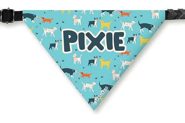 PawsIndia Dog Bandana with Collar Small Medium Large Dogs & Cats 100% Adjustable with Buckle Stretchable Fabric Multi-Dog-2 X-Small