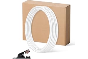 Kuvarix 10M PTFE Schlauch 2,5mm ID × 4mm OD, PTEF Schlauch 3D Drucker mit Cutter für 1,75 mm 3D Drucker Filament, Teflonschlauch Kompatibel mit Bambu Lab A1/A1 mini/P1P/P1S/X1C (Weiß)