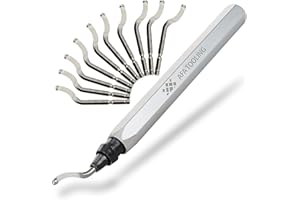 AFA TOOLING APPROVED FOR AUTOMOTIVE Outil d'ébavurage avec 10 lames en acier extra rapide - Fonctionne sur le métal, la résine, le PVC et les bords en plastique imprimés en 3D