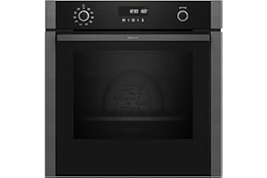 NEFF B5ACH7HG3, N50, Einbau-Backofen 60 x 60 cm, Made in Germany, LCD Display ohne Knebel, Slide und Hide, 8 Beheizungsarten, CircoTherm, Pyrolyse und EasyClean, Graphite Grey