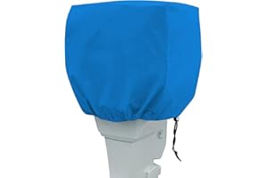 LU2000 Copertura motore fuoribordo 210D impermeabile cappuccio protettivo piccola nave Skiff motore Protector tender copertura - blu (per UP-5HP)