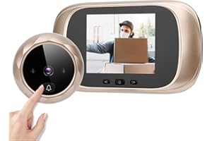 CICIGLOW Spioncino digitale, videocitofono intelligente, display LCD da 2,8 pollici Visualizzatore visivo della porta con visione notturna a infrarossi 90 grandangolo