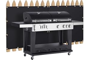 FIREWESS Coperta Antifiamma per Recinzione, Ringhiera, Griglie, Barbecue a gas, 100 x 300 cm Copertura Ignifuga Resistente e Protezione Dello Schermo Della Ringhiera Della Griglia