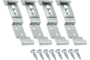 Autodomy Pack 4 Unites Porte Plaque Immatriculation 125x25 mm | Support Plaque Immatriculation Voiture Universel en Acier INOX + 8 Vis | Plaque Immatriculation Voiture, Remorque e Camion