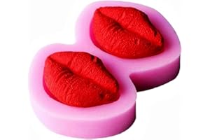 KIRALOVE Stampo in silicone a forma di 2 bocche con labbra grandi 2d - sapone - resina - gesso - diy - fai da te - hobby - calchi - stampino per utilizzo artigianale