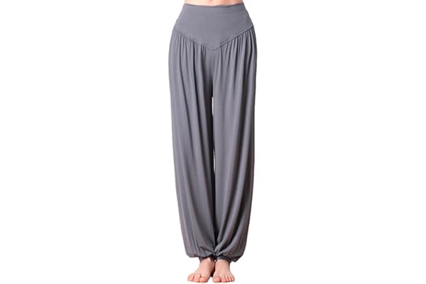 MESHIKAIER Dam supermjuka haremsbyxor modal yogabyxor elastiska pilatesbyxor idealiska för träning dans jogging sport