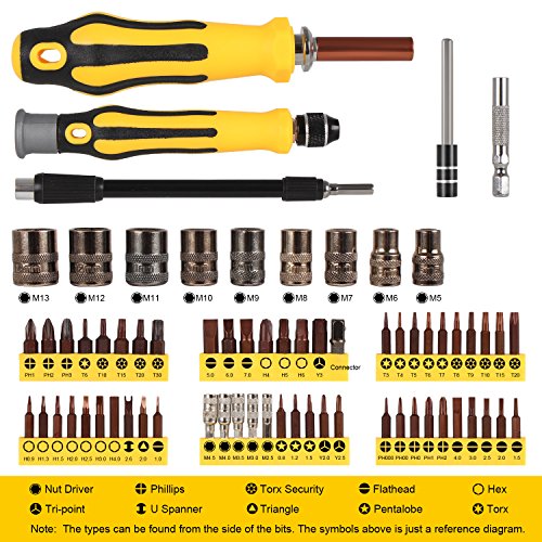 InnoGear 71-1 schraubendreher set professionell magnetische schraubenzieher haushalt elektronik reparaturtool für handy, tablet, pc, laptop - 3