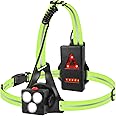 VIPITH Running Light Running Lights for Runners Rechargeable Front Body Torch 2000mAh 500Lumen Waterproof Chest LED Lamp Run Light Safety Warning for Running, Jogging, Hiking, Camping, Fishing