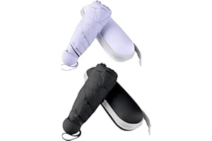 BAODINI Mini parapluie de voyage pour sac à main avec étui, petit parapluie compact, protection UV, petit parapluie de poche léger pour femmes, filles, enfants…