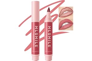 Erinde Rotulador Mate Resistente al Agua, Delineador de Labios de Larga Duración Altamente Pigmentado, Lápiz Labial Suave Permanente y Natural Max #03