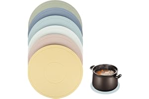 RUCUDIM Sottopentola in Silicone Resistente al Calore - Set da 6 Utensili da Cucina dal Design Moderno, Sottobicchieri e Tappetino Multifunzione