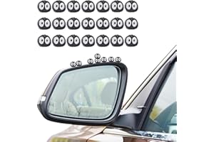 Ygapuzi 21Pcs Carino fuliggine Sprites auto retrovisore accessori Cartoon fuliggine figure decorazione per auto specchio cruscotto interno decorazione auto ornamento divertente (Nero)