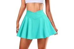 Navneet Spódnica tenisowa Crossover ze spodniami pod spodnią spódnicą, spódniczka sportowa, mini spódnica, plisowana spódnica, sportowa, do golfa, spódniczka