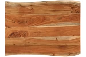 vidaXL Dessus de Table 90x60x3,8 cm rectangulaire Bois Massif d'acacia, Dessus de Table rectangulaire, Dessus de Table à Manger, Planche de Remplacement