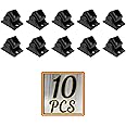 Baluster Screw Down Swivel Shoe with Set of Screws - for Use with 1/2" Square Iron Balusters - Set of 10 (Satin Black) - DH-61