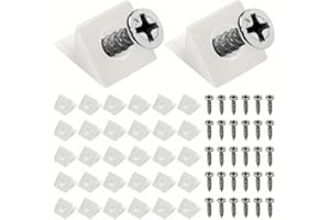 KJZEEX 30pcs Drawer Repair Kit, Drawer Repair Kit with Screws, Plastic Corner Brace Angle Code Bracket Fastener with Screws, Drawer Supports Drawer Bottom Sagging Repair Fix Mending Wedges
