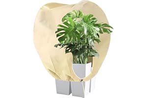 Gutepa Winterschutz für Pflanzen, 120 * 180 cm Frostschutz Pflanzen Abdeckung, Pflanzenschutz Winter Draußen für Kübelpflanzen, Olivenbaum, Palmen mit Reißverschluss, Reißfest Wiederverwendbar Beige