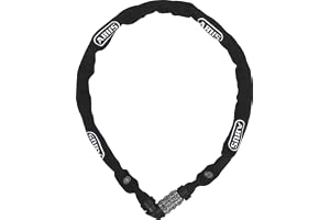 ABUS Kettenlås 1200 Web, 60 cm, Grön/Lime | Cykellås, säkerhetsnivå 3, sifferkod, specialstål, textilslang, lackskydd, ideali