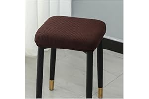 moismk Hocker Bezug Quadratisch Hockerbezug Stretch Schutzbezug Waschbar Pflegeleicht Stretch Stuhlbezug Stuhlhusse für Stuhl Barhocker(#10)