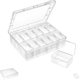 Small Storage Boxes with Lid Transparent Mini Plastic Box Plastic Container Storage Sorting Box Pill Box Small Mini Organiser Transparent Box for Craft Items Small Parts