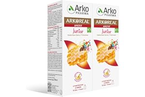 Arkopharma Arkoreal Jarabe Apetit Junior 150 ml Pack x2, Jalea Real, Quina y 8 Vitaminas, Estimula el Apetito, Sabor a Pera - Plátano, Complemento Alimenticio