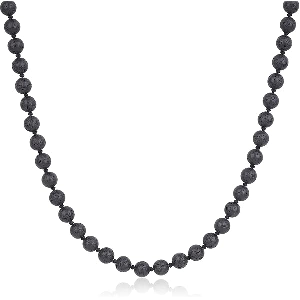 Collana In Ematite Qualità AAA Con Chiusura In Argento 925 – Perle Grigie Naturali, Lunghezza 45 Cm - 4