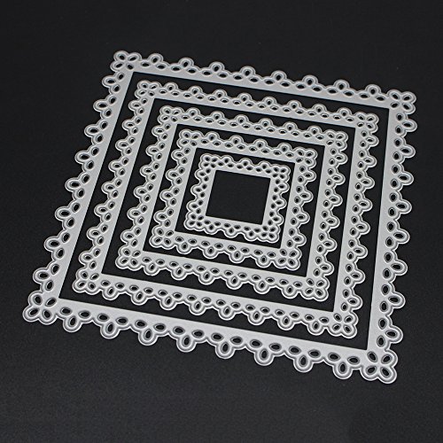 Amazingdeal365 5 PCS Briefmarken Schneiden stirbt Schablonen Papier Kart Tagebuch Scrapbooking - 7