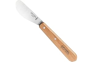 Opinel Couteau à beurre, couteau en hêtre, gris, M