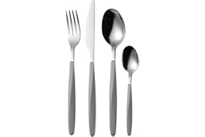 Guzzini My Fusion Set 24 Posate, 16.8 x 7.5 x 25.5 cm, Grigio (Grey)