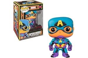 Funko Pop! Marvel: Black Light - Captain America - Marvel Comics- Figurine en Vinyle à Collectionner - Idée de Cadeau - Produits Officiels - Jouets pour les Enfants et Adultes
