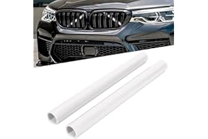 BIGKING 2Pcs Grille Insert Trims Stripe, Front Grille Trim Stripes Cover, Grille Insert Trim Decoration Replacement for 1 2 3 4 5 6 7 Series F20 F22 F30 G30 G11(White)