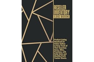 Reseller Inventory Log Book | Product Listing Notebook for Online Sellers to Keep Track of Their Inventory Items, Miles, Purchase, with Daily Sales ... Business Inventory Management Book Gift.