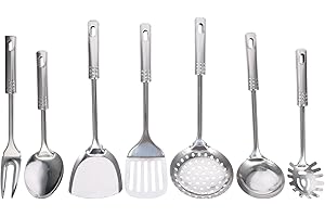 UPKOCH 7 pezzi di stoviglie in acciaio inox per cucinare supe padelle e paletta SIB utensili per la cucina