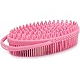 FREATECH Brosse pour Corps en Silicone à 2 Faces avec Poignée Boucle, Brosse pour Bain & Douche pour Exfolier et Masser la Co