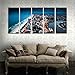 Produktbild CyioArt - 5 Panels Moderne Leinwand Malerei Wandkunst Das Bild Für Heimtextilien Gold Coast Von Australien Wahrzeichen Gebäude Cityscape Auf Leinwand Giclée Artwork Für Wand-Dekor (69 "W x 32" H, Rahmen)