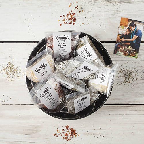 Spice Kitchen Sea Salt Blends - Flavoured Sea Salts Collection with 7 Flavoured Salts & Storage Tin